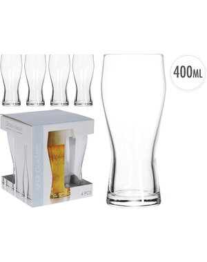 Excellent Houseware Bierglas 40cl set/4