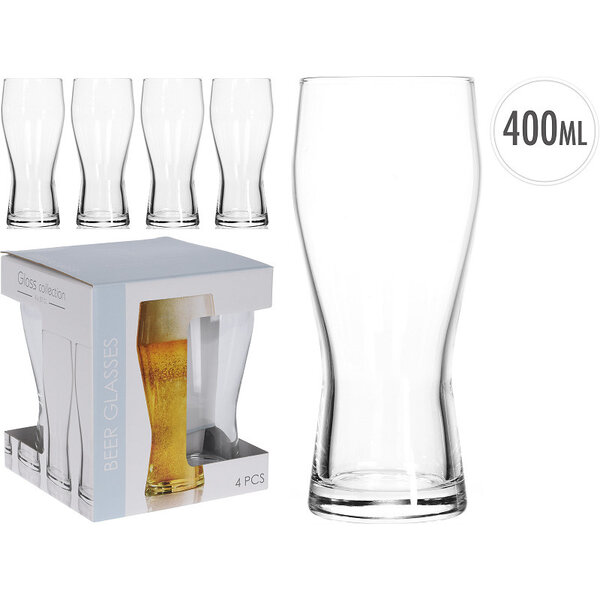 Excellent Houseware Bierglas 40cl set/4