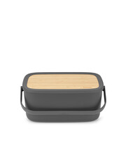 schmatzfatz easy snackbox broodtrommel lunchbox | met extra houder | kindvriendelijk | afgesloten | 4 vakken | geschikt voor vloeibare voeding | 18 x 15 x 5 cm (BxHxD) | vaatwasserbestendig | kunststof