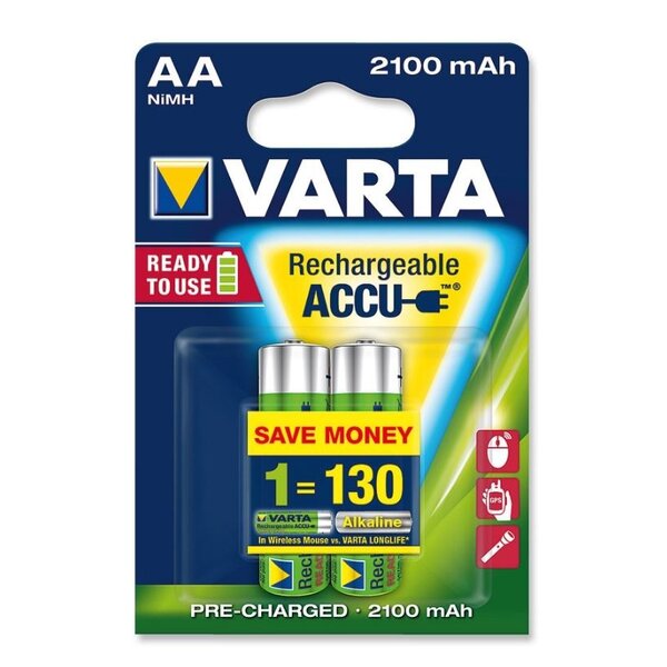 Varta Batterij Varta Rechargeable AA 2 stuks