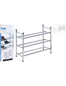 Storage Solutions Schoenenrek RVS 3 laags uitschuifbaar