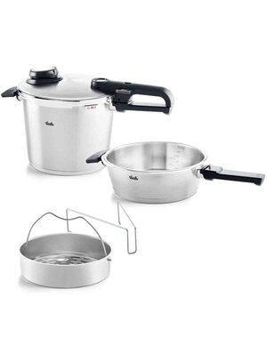 Fissler Snelkookpannenset met Inzet, 2,5L + 6L Vitavit Premium Fissler