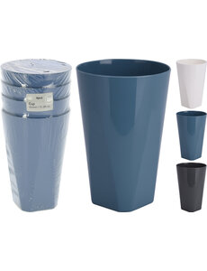 Beker 350 ml set/4 3 assorti