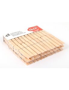 Ibex Wasknijpers hout 48 st