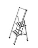 Wenko Trapladder aluminium 2 tredes zilver