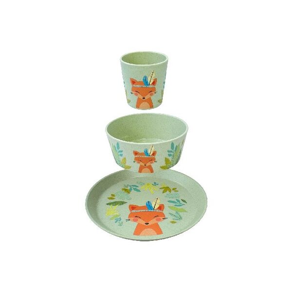 Kinderservies "Fox Harry" 3-delig BPA en melamine vrij