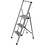 Wenko Trapladder aluminium 3 tredes zilver