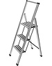 Wenko Trapladder aluminium 3 tredes zilver