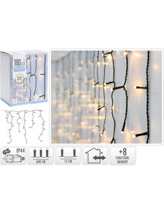 Home & Styling IJspegelverlichting 180 lampjes warm wit
