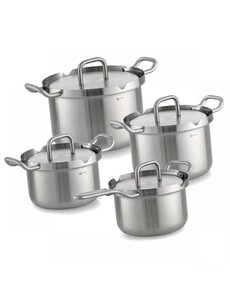 BK Cookware Kookset Q-linair Master 4 delig rvs deksel