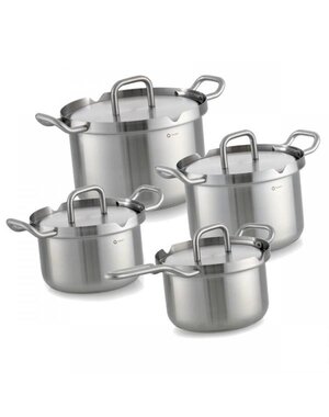 BK Cookware Kookset Q-linair Master 4 delig rvs deksel