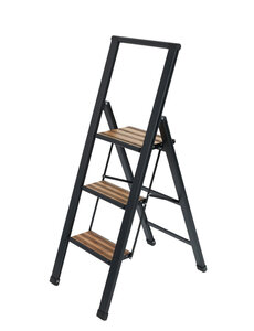 Wenko Trapladder aluminium 3 tredes zwart