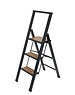 Wenko Trapladder aluminium 3 tredes zwart