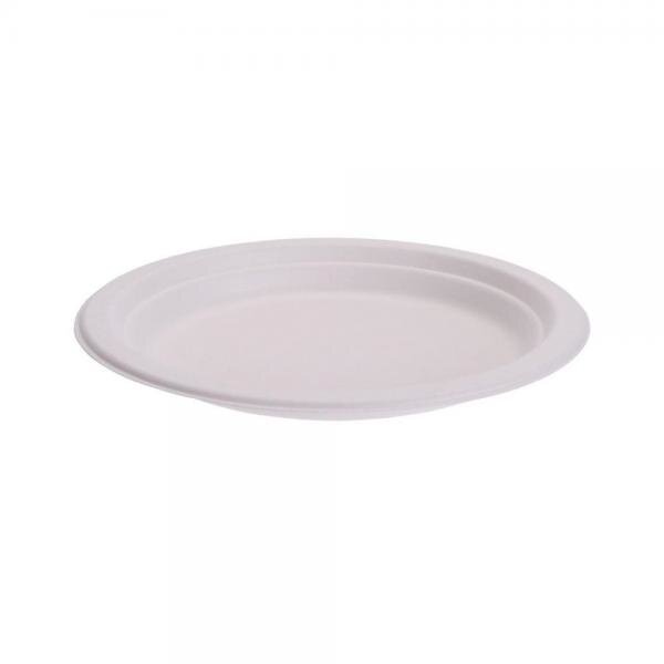 Bord wegwerp 17cm 8stuks bagasse