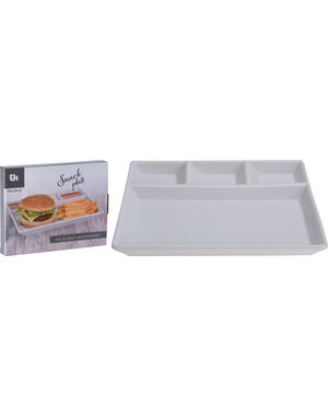 Excellent Houseware Fonduebord - Bord Porselein 245x190x25mm