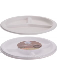  Verdeelbord Bagasse 23cm set 8stuks