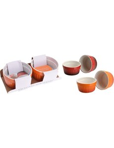 Excellent Houseware Creme brulee bak set 2sts Oranje