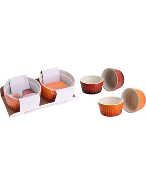 Excellent Houseware Creme brulee bak set 2sts Oranje