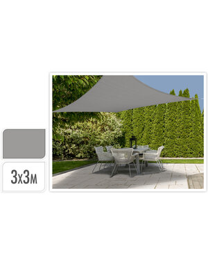 Pro Garden Schaduwdoek vierkant 3x3m grijs