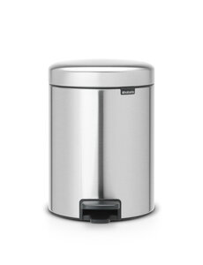 Brabantia Pedaalemmer Newicon 5L matt steel fingerprint proof
