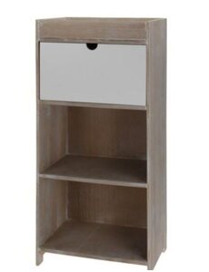 Home & Styling Kast hout met 1 lade en 2 planken