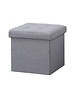 Kesper Opbergbox met zitkussen grijs polyester