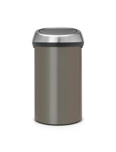 Brabantia Afvalbak Touch Bin 60 liter Platinum / Matt Steel Fingerprint Proof