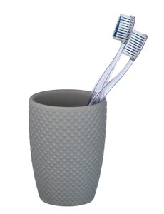 Wenko Tandenborstelbeker Punto keramiek grijs