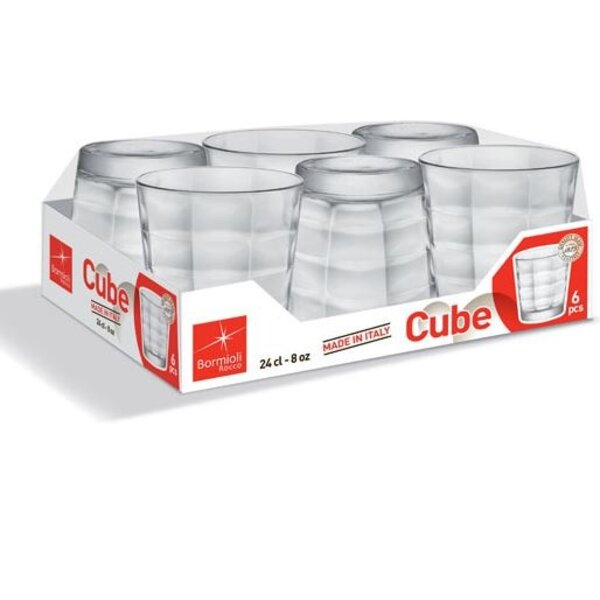 Bormioli Rocco Limonade- Waterglas 24cl Cube set van 6