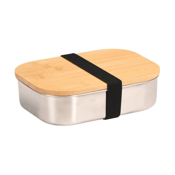 Kesper Lunchbox roestvrijstaal met Bamboe deksel