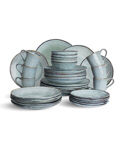 Dutch Rose Serviesset 36dlg Blauw Organic