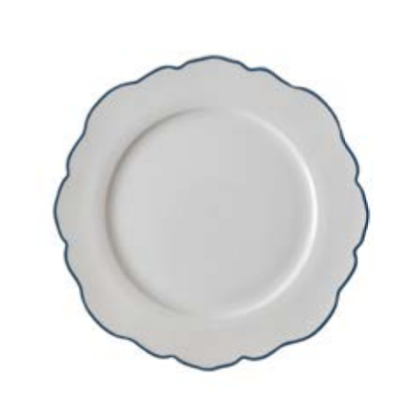 Laura Ashley Bord 24,5cm blauw geschulpte rand