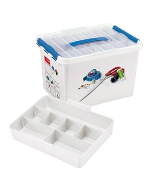 Sunware Naaibox Q-line Sewing 22L wit/blauw