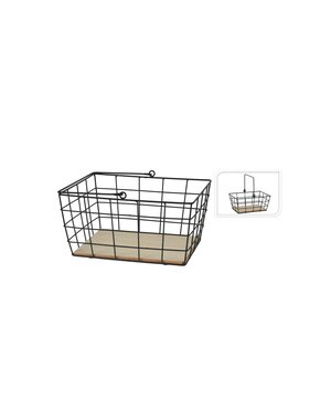 Home & Styling Mand metaal met handvaten 30 x 25 x 15 cm