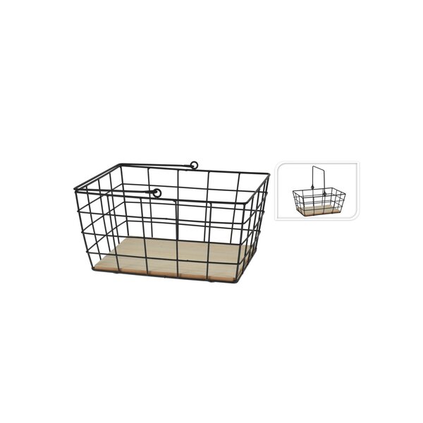 Home & Styling Mand metaal met handvaten 30 x 25 x 15 cm