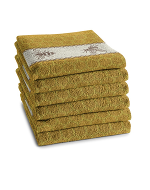 DDDDD Keukendoek Bees okergeel set van 6