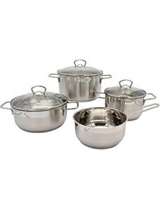 Kruger Pannenset Manhattan 4 delig RVS