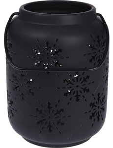 Home & Styling Lantaarn sneeuwvlok zwart