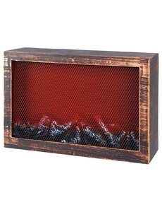  Openhaard LED 30x21cm Brushed