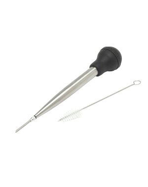 Kuchen Profi Kruideninjector-Bedruipspuit-voor vlees 31,5 cm rvs 2-delig