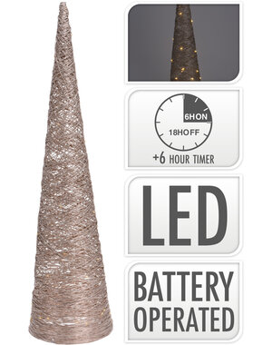 Home & Styling Piramide met 40led 80cm goud