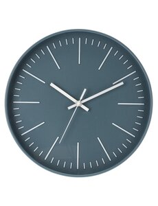Excellent Houseware Wandklok 30cm kunststof blauw