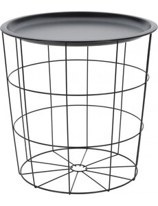  Bijzettafel metaaldraden 40x40cm zwart