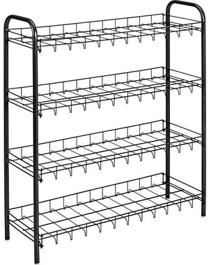 Metaltex Schoenenrek 4 etages zwart Metaltex