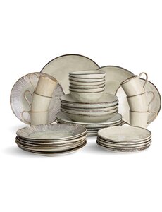 Dutch Rose Serviesset 54dlg Creme Organic