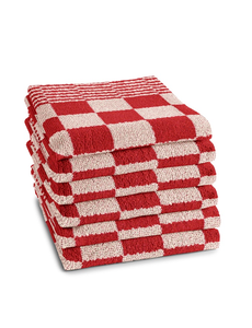 DDDDD Keukendoek Barbeque rood set van 6
