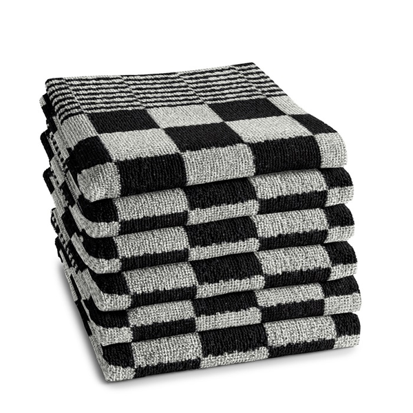 DDDDD Keukendoek Barbeque zwart set van 6