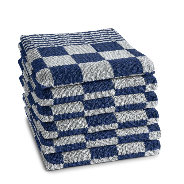 DDDDD Keukendoek Barbeque blauw set van 6