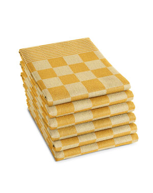 DDDDD Theedoek Barbeque okergeel set van 6