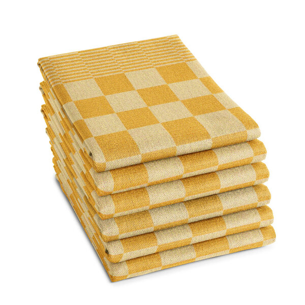 DDDDD Theedoek Barbeque okergeel set van 6